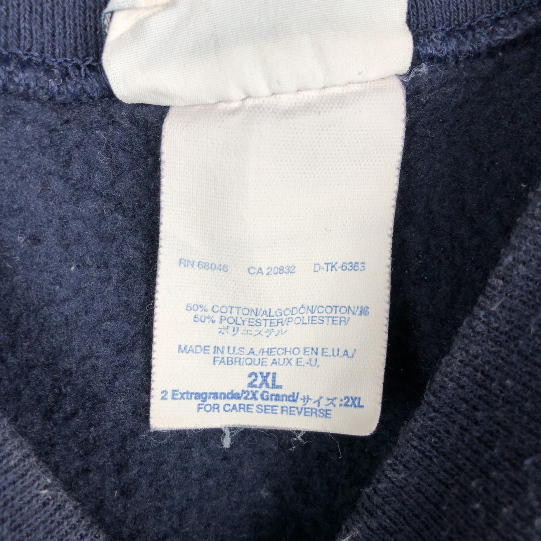 80s-90'S Discus Athletic Advertising Sweatshirt, Made in USA, Men's XXL equivalent, Vintage cotton navy blue type Vintage Second Hand