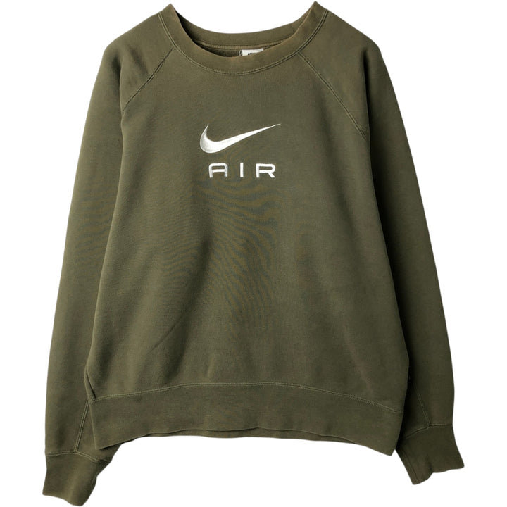 Nike One Point Logo Sweatshirt, Trainer, Men's M Size cotton green type Vintage Second Hand