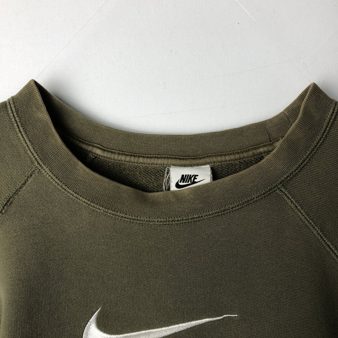 Nike One Point Logo Sweatshirt, Trainer, Men's M Size cotton green type Vintage Second Hand