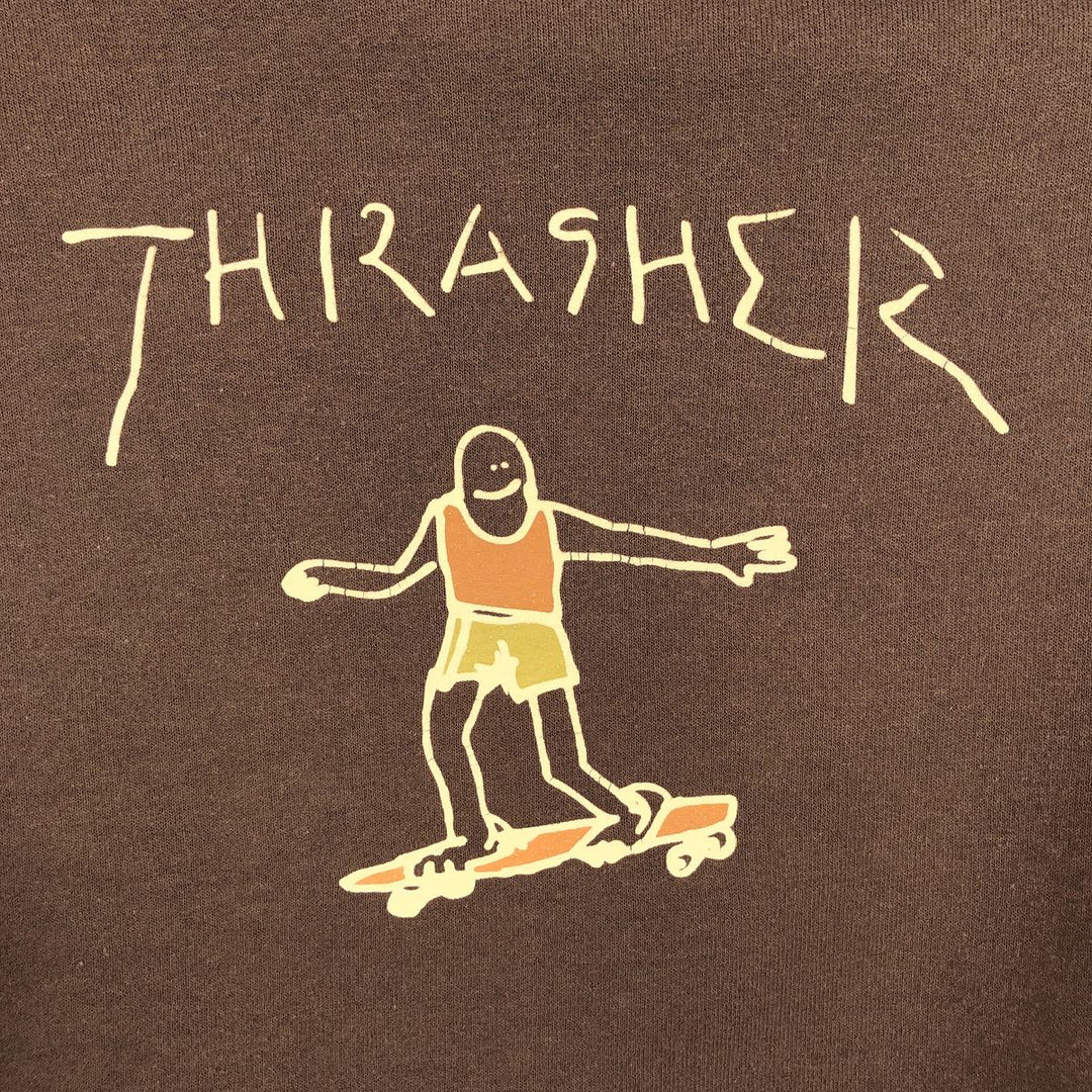 Thrasher THRASHER Printed Sweatshirt Trainer Men's M size cotton black type Vintage Second Hand