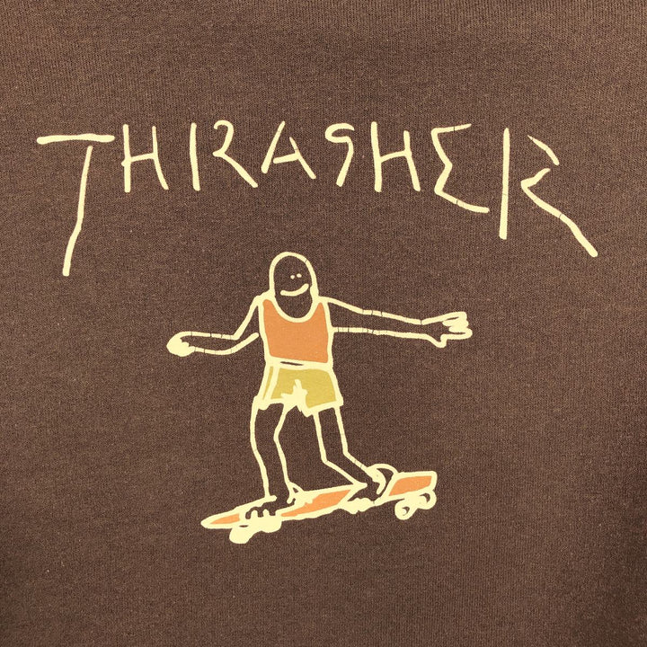 Thrasher THRASHER Printed Sweatshirt Trainer Men's M size cotton black type Vintage Second Hand