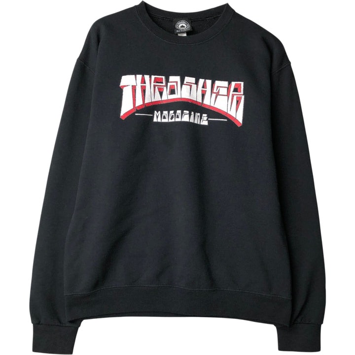 Thrasher THRASHER Printed Sweatshirt Trainer Men's M size cotton black type Vintage Second Hand