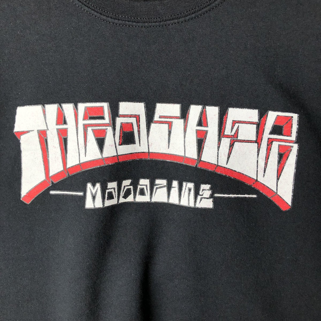 Thrasher THRASHER Printed Sweatshirt Trainer Men's M size cotton black type Vintage Second Hand