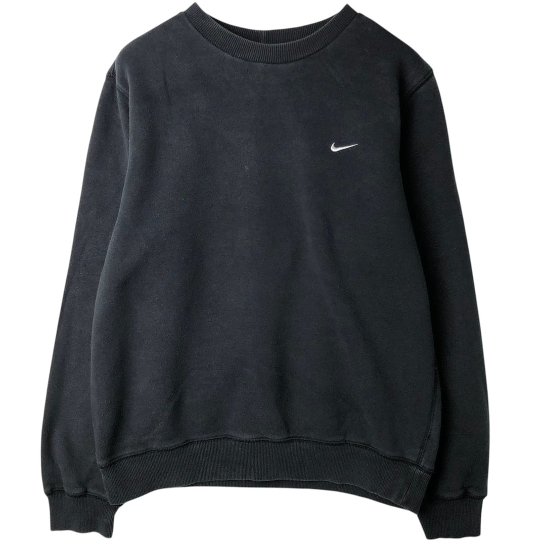 Nike One Point Logo Sweatshirt, Trainer, Men's M Size cotton black type Vintage Second Hand