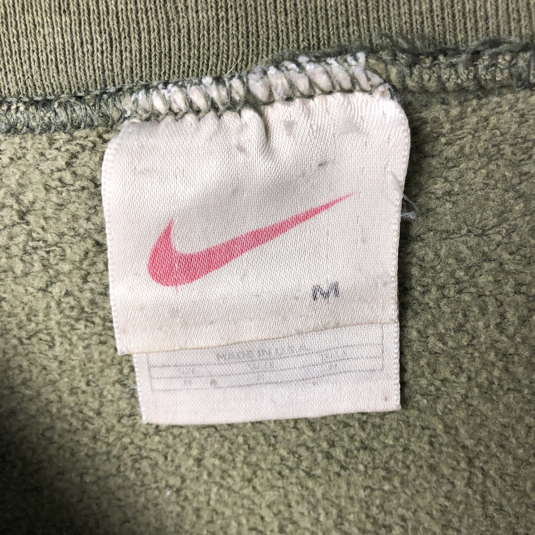 Vintage 90'S Nike logo sweatshirt, Made in USA, Men's size M cotton green type Vintage Second Hand