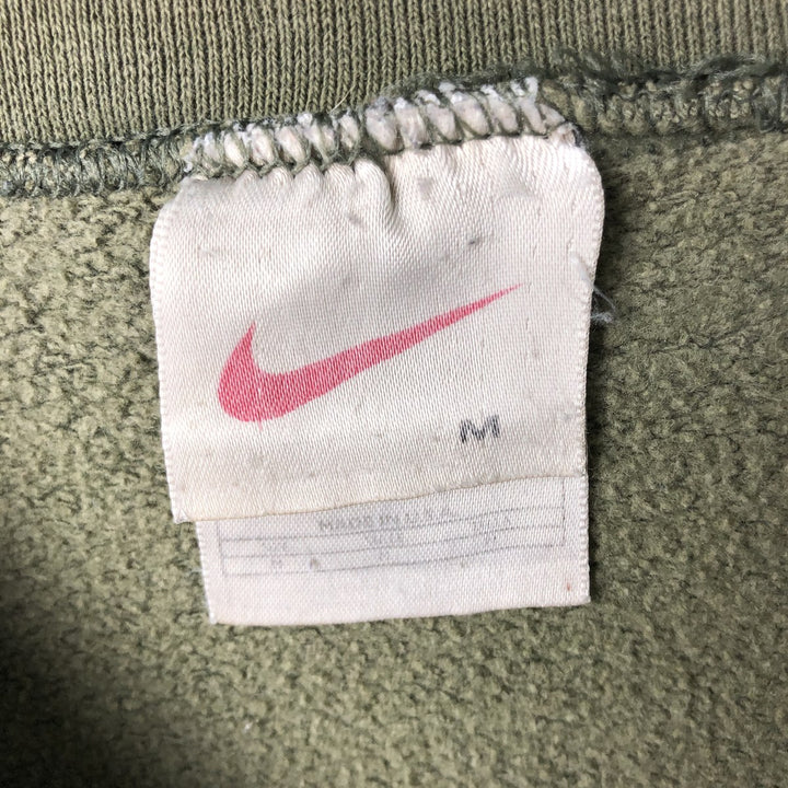 Vintage 90'S Nike logo sweatshirt, Made in USA, Men's size M cotton green type Vintage Second Hand