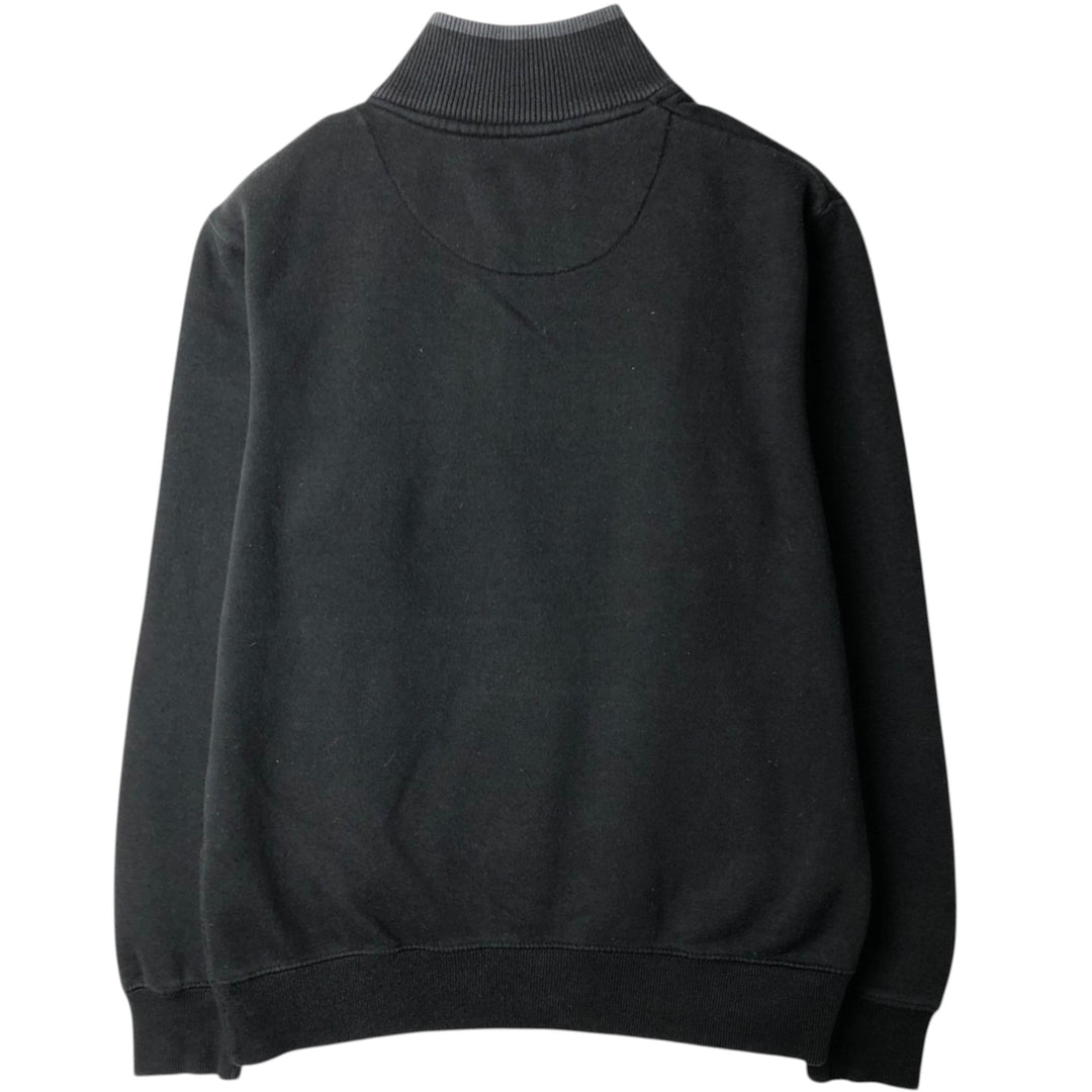 Pierre Cardin Half-Zip Sweatshirt (Men's Size L) polyester black type Vintage Second Hand