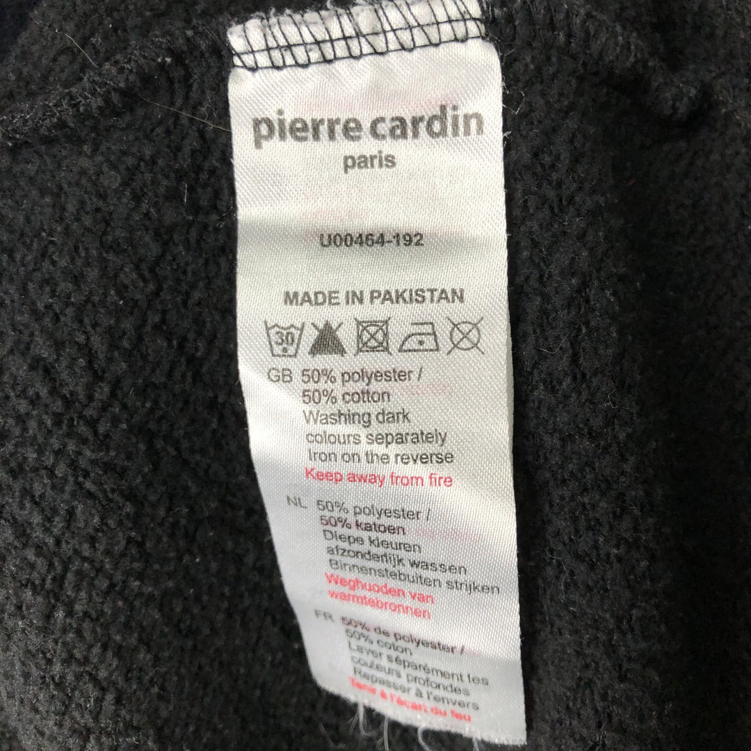 Pierre Cardin Half-Zip Sweatshirt (Men's Size L) polyester black type Vintage Second Hand