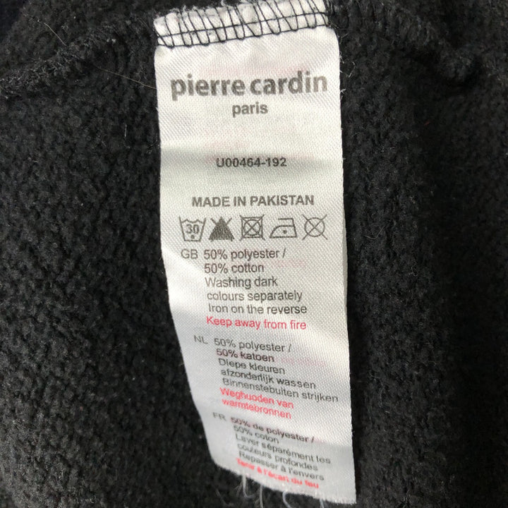 Pierre Cardin Half-Zip Sweatshirt (Men's Size L) polyester black type Vintage Second Hand