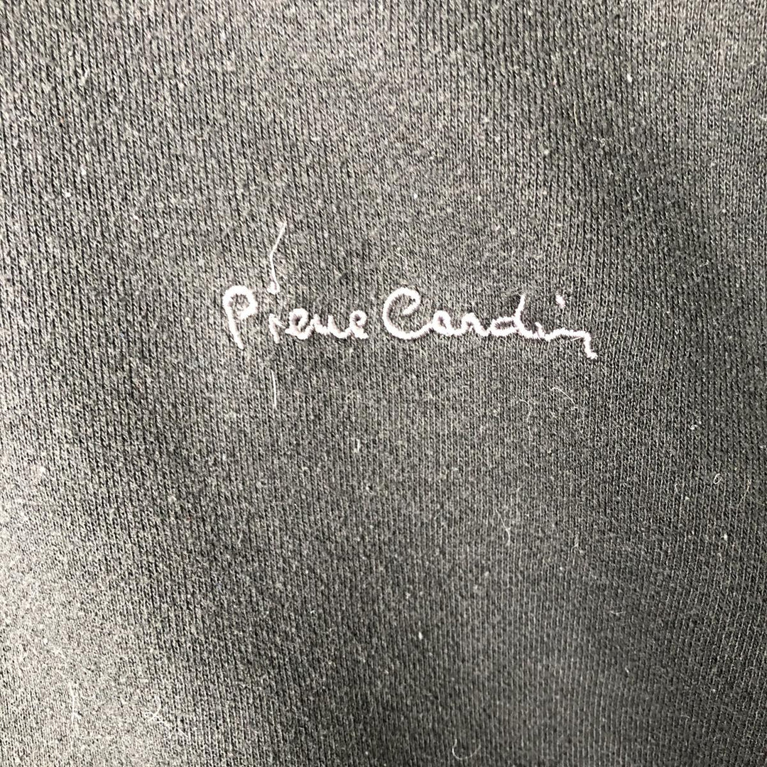 Pierre Cardin Half-Zip Sweatshirt (Men's Size L) polyester black type Vintage Second Hand