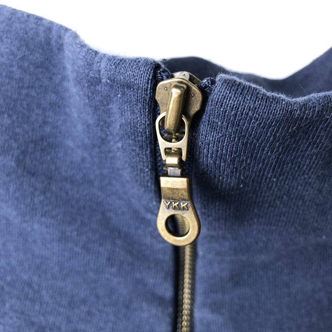 SCREEN STARS SWEATS Half-Zip Sweatshirt (Men's Size XL) cotton navy blue type Vintage Second Hand