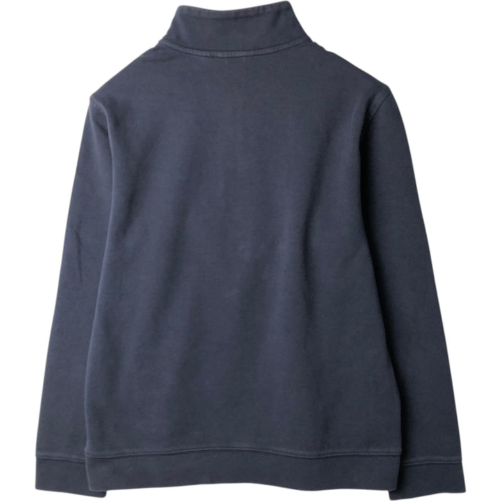 Calvin Klein The Classic Quarter-Zip Half-Zip Sweatshirt (Men's Size M) cotton navy blue type Vintage Second Hand