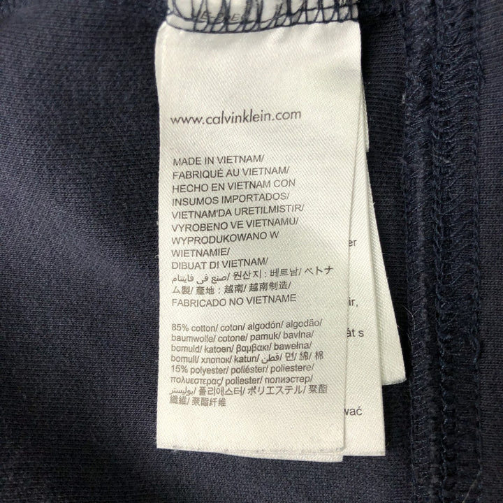 Calvin Klein The Classic Quarter-Zip Half-Zip Sweatshirt (Men's Size M) cotton navy blue type Vintage Second Hand