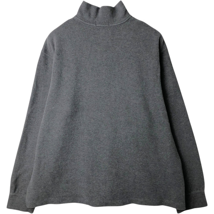 Ralph Lauren POLO RALPH LAUREN Rib-knit Half-Zip Sweatshirt, Men's Size XL (approx.) cotton gray type Vintage Second Hand