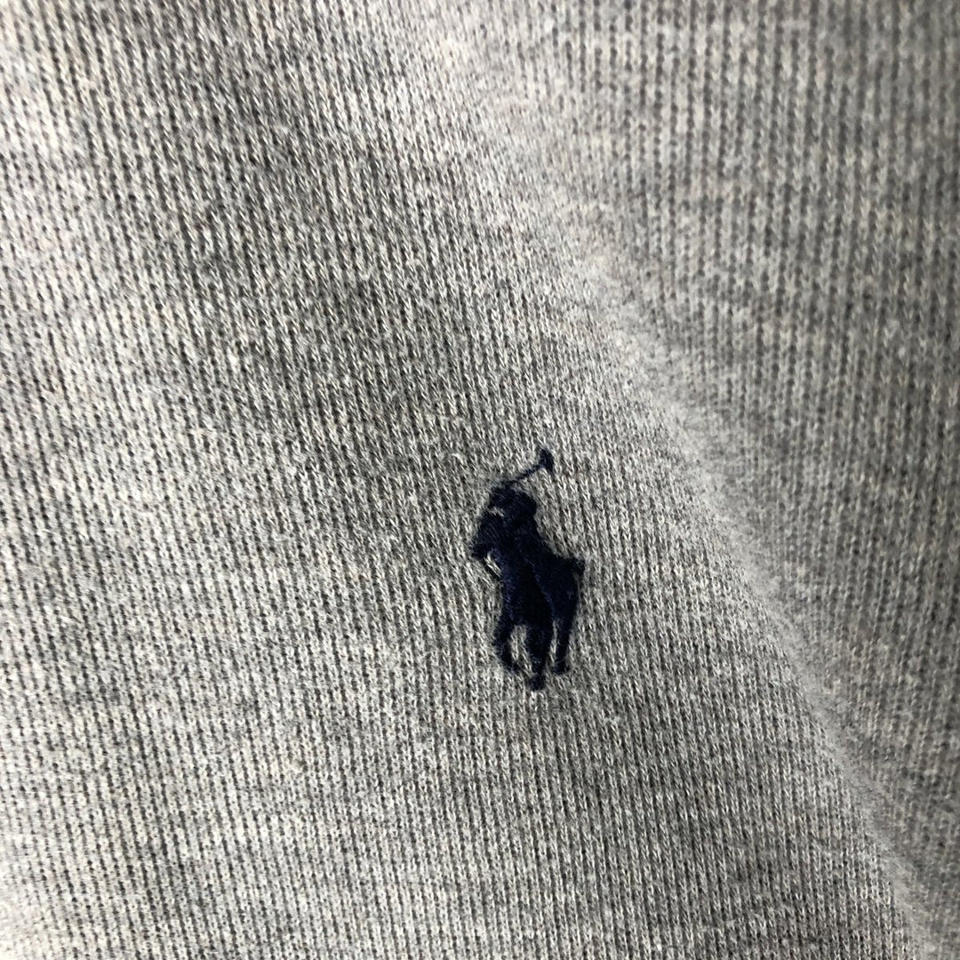 Ralph Lauren POLO RALPH LAUREN ribbed half-zip sweatshirt, men's M size cotton gray type Vintage Second Hand