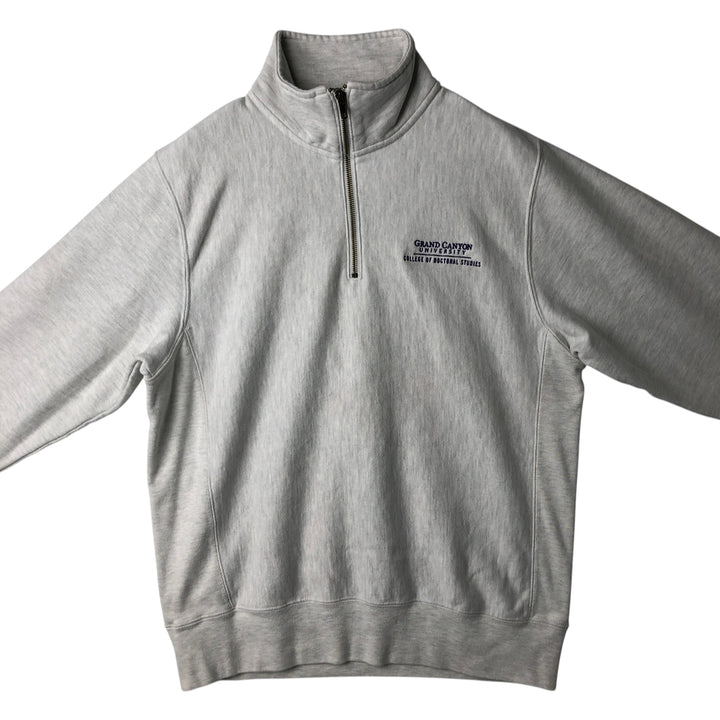 Champion Reverse Weave Half-Zip Sweatshirt, Men's Size L cotton gray type Vintage Second Hand