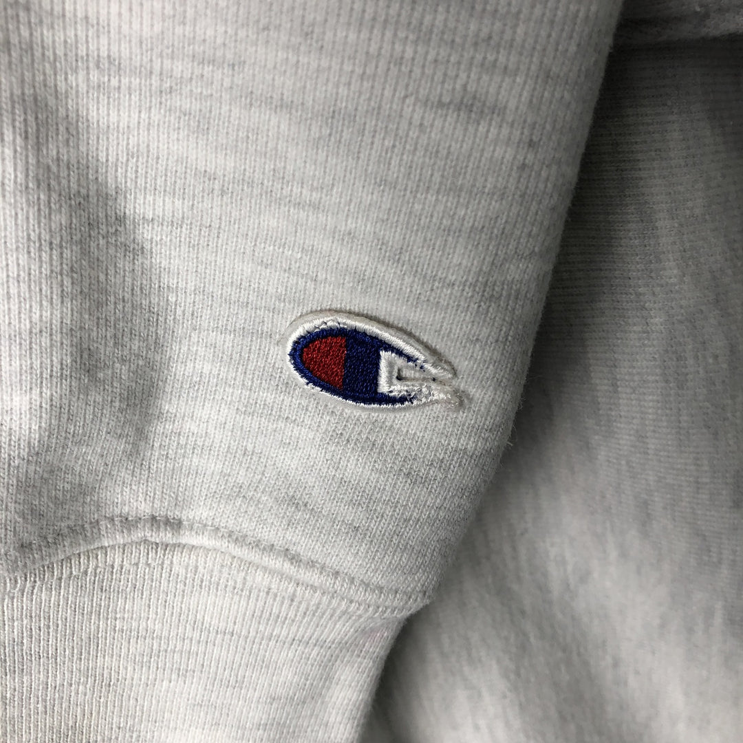 Champion Reverse Weave Half-Zip Sweatshirt, Men's Size L cotton gray type Vintage Second Hand