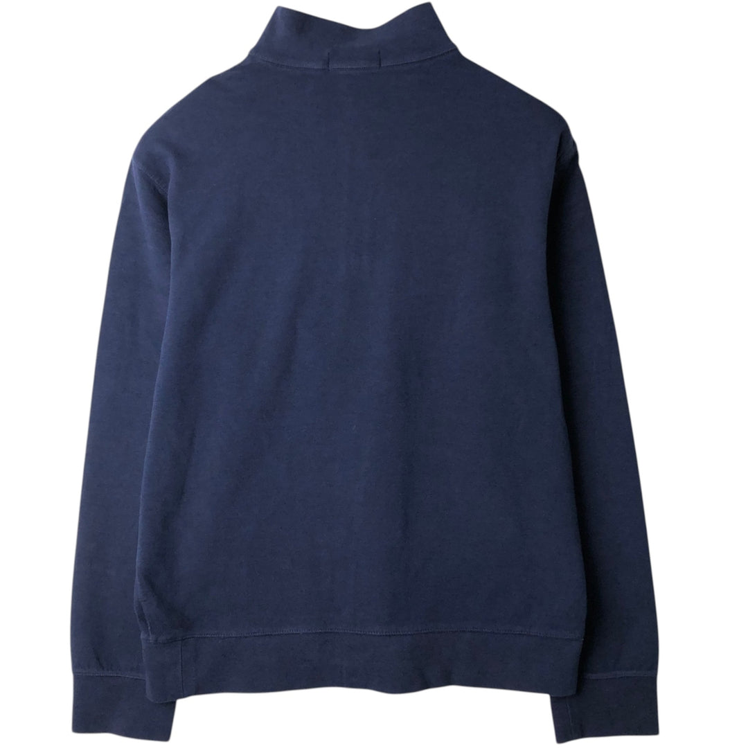 Ralph Lauren POLO RALPH LAUREN Half-zip sweatshirt, men's M size cotton navy blue type Vintage Second Hand