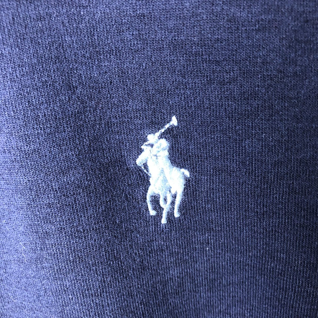 Ralph Lauren POLO RALPH LAUREN Half-zip sweatshirt, men's M size cotton navy blue type Vintage Second Hand