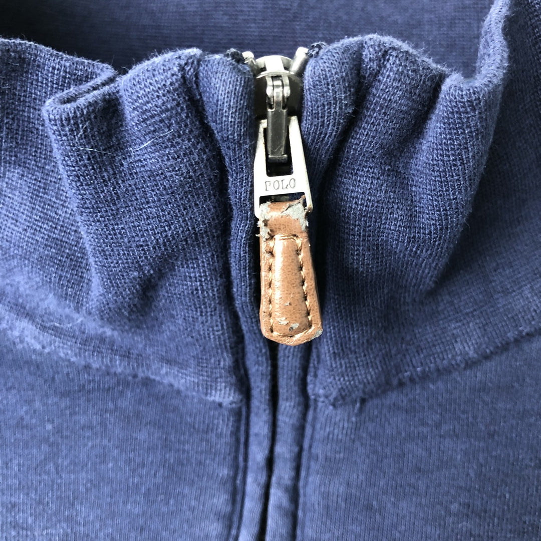 Ralph Lauren POLO RALPH LAUREN Half-zip sweatshirt, men's M size cotton navy blue type Vintage Second Hand