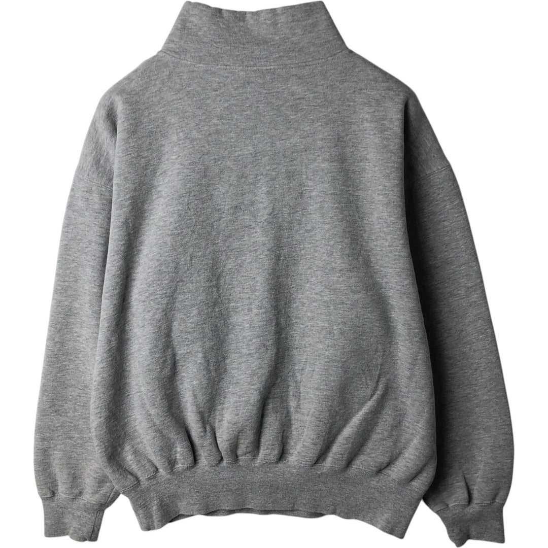 St. John's Bay Half-Zip Sweatshirt (Men's Size L) cotton gray type Vintage Second Hand