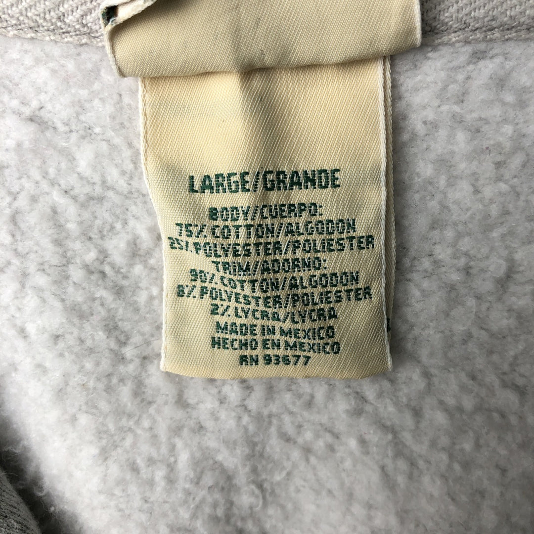 St. John's Bay Half-Zip Sweatshirt (Men's Size L) cotton gray type Vintage Second Hand