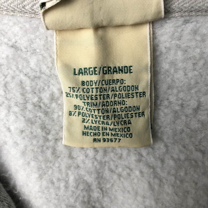 St. John's Bay Half-Zip Sweatshirt (Men's Size L) cotton gray type Vintage Second Hand