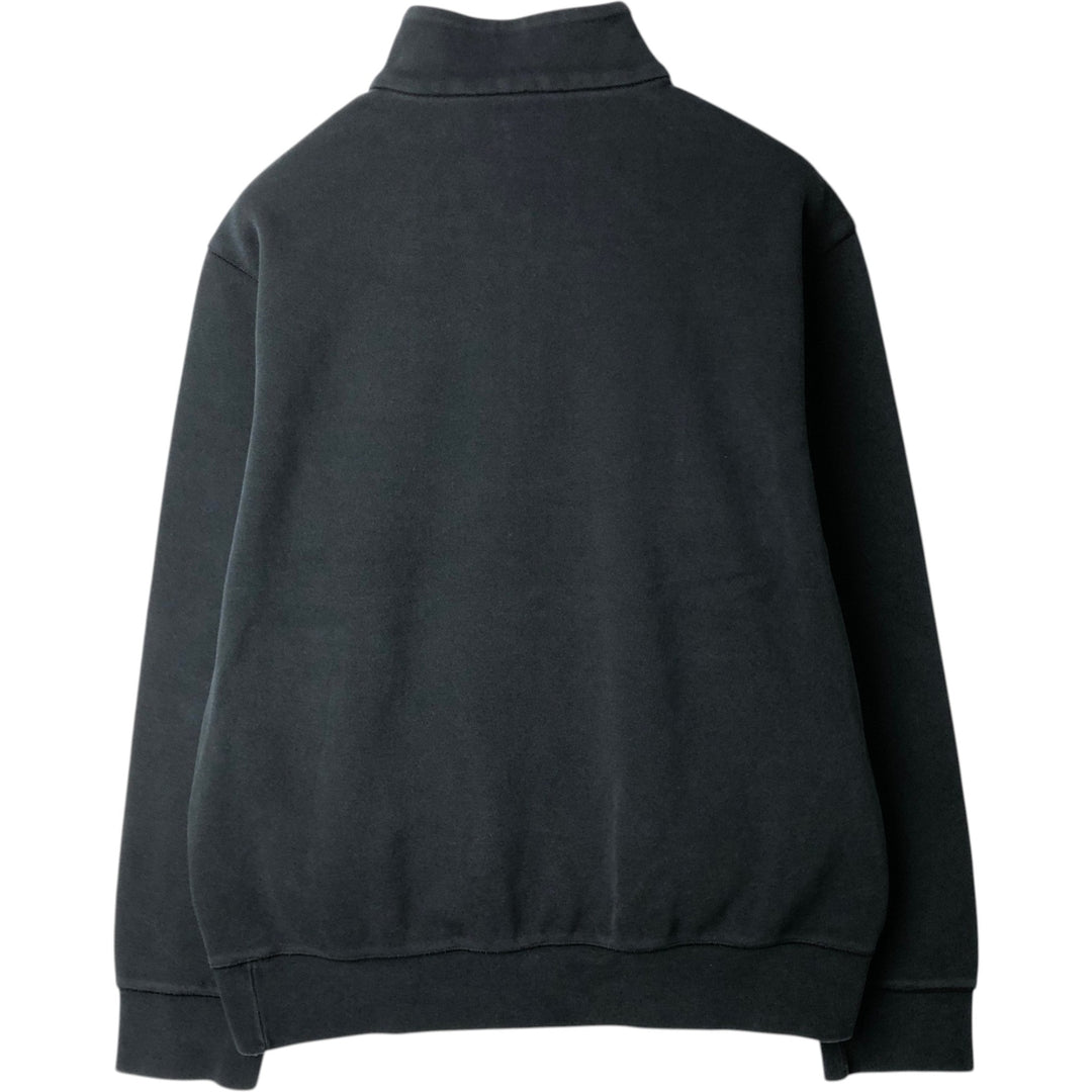 Ralph Lauren pique half-zip sweatshirt, men's size L (approx.) cotton black type Vintage Second Hand