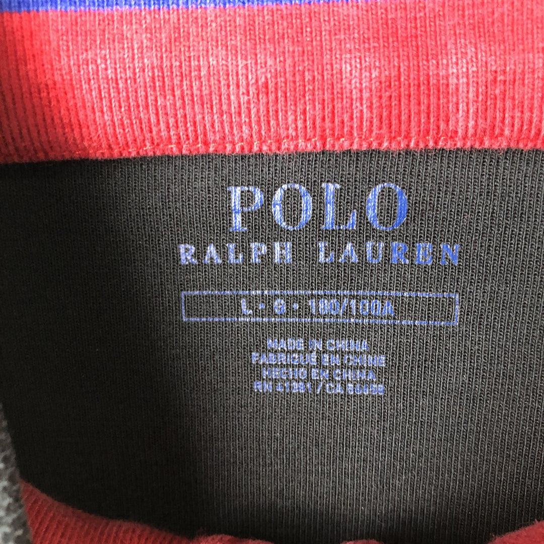 Ralph Lauren pique half-zip sweatshirt, men's size L (approx.) cotton black type Vintage Second Hand