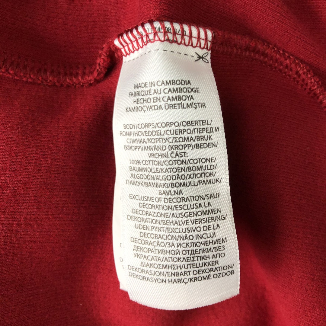 Ralph Lauren POLO RALPH LAUREN ribbed half-zip sweatshirt, men's size L cotton red type Vintage Second Hand