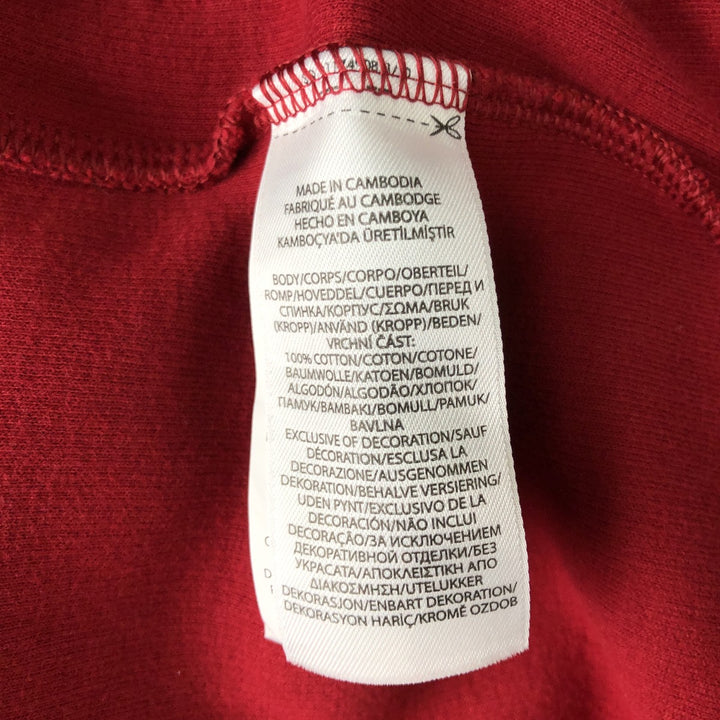 Ralph Lauren POLO RALPH LAUREN ribbed half-zip sweatshirt, men's size L cotton red type Vintage Second Hand