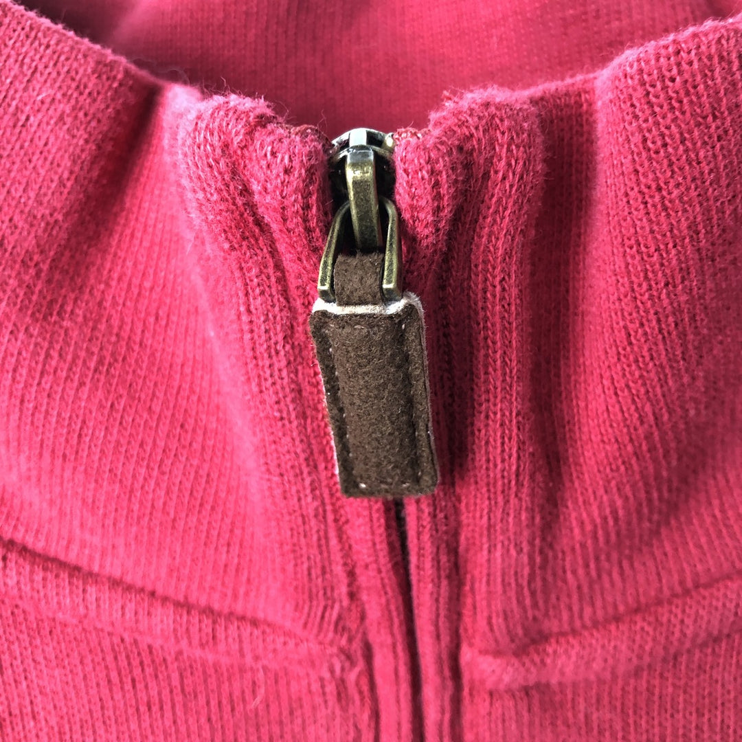 Ralph Lauren POLO RALPH LAUREN ribbed half-zip sweatshirt, men's size L cotton red type Vintage Second Hand