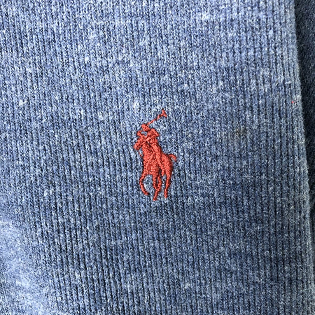 Ralph Lauren POLO RALPH LAUREN Half-zip sweatshirt, sweatshirt, men's size L cotton blue type Vintage Second Hand