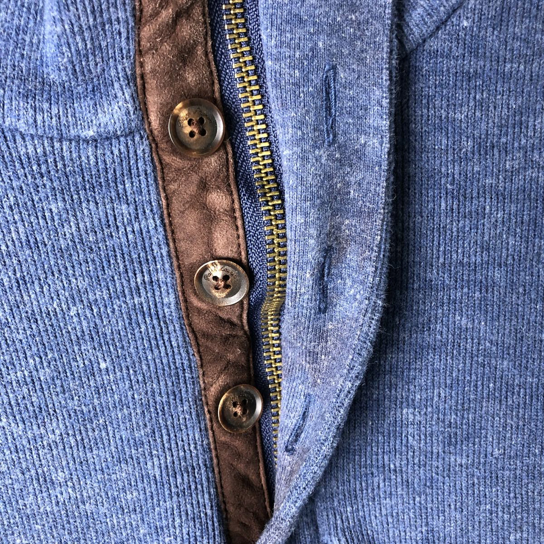 Ralph Lauren POLO RALPH LAUREN Half-zip sweatshirt, sweatshirt, men's size L cotton blue type Vintage Second Hand