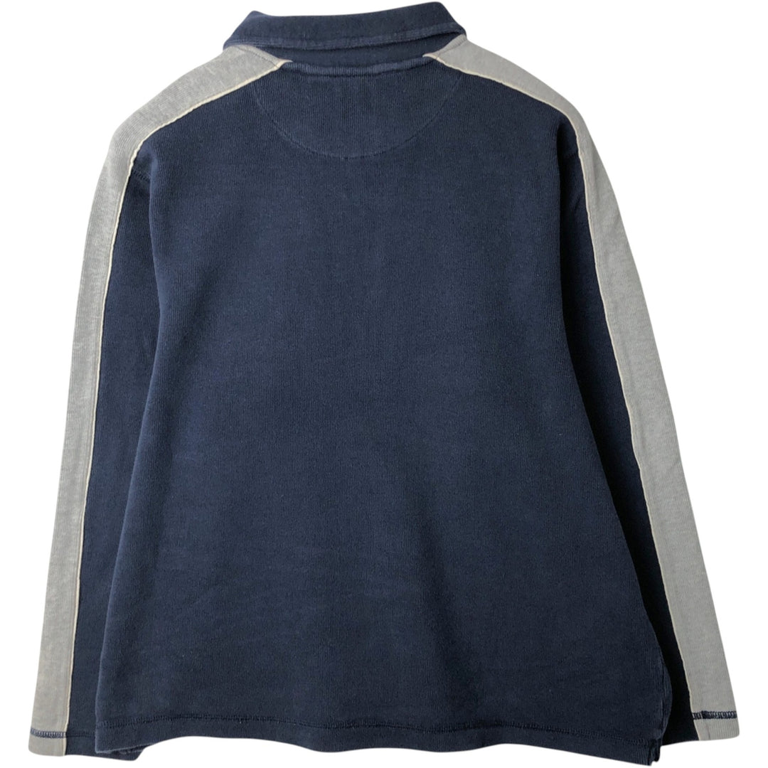 90'S GAP Old Gap Rib-Knit Half-Zip Sweatshirt, Men's Size M (Equivalent), Vintage cotton navy blue type Vintage Second Hand