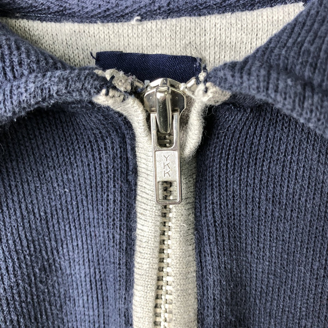 90'S GAP Old Gap Rib-Knit Half-Zip Sweatshirt, Men's Size M (Equivalent), Vintage cotton navy blue type Vintage Second Hand