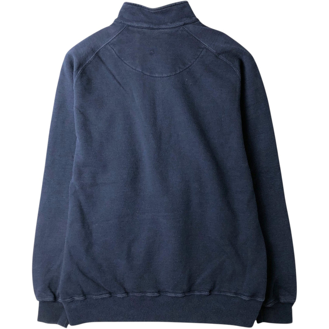 Champion Authentic Half-Zip Sweatshirt, Made in USA, Men's Size XL (approx.) cotton navy blue type Vintage Second Hand
