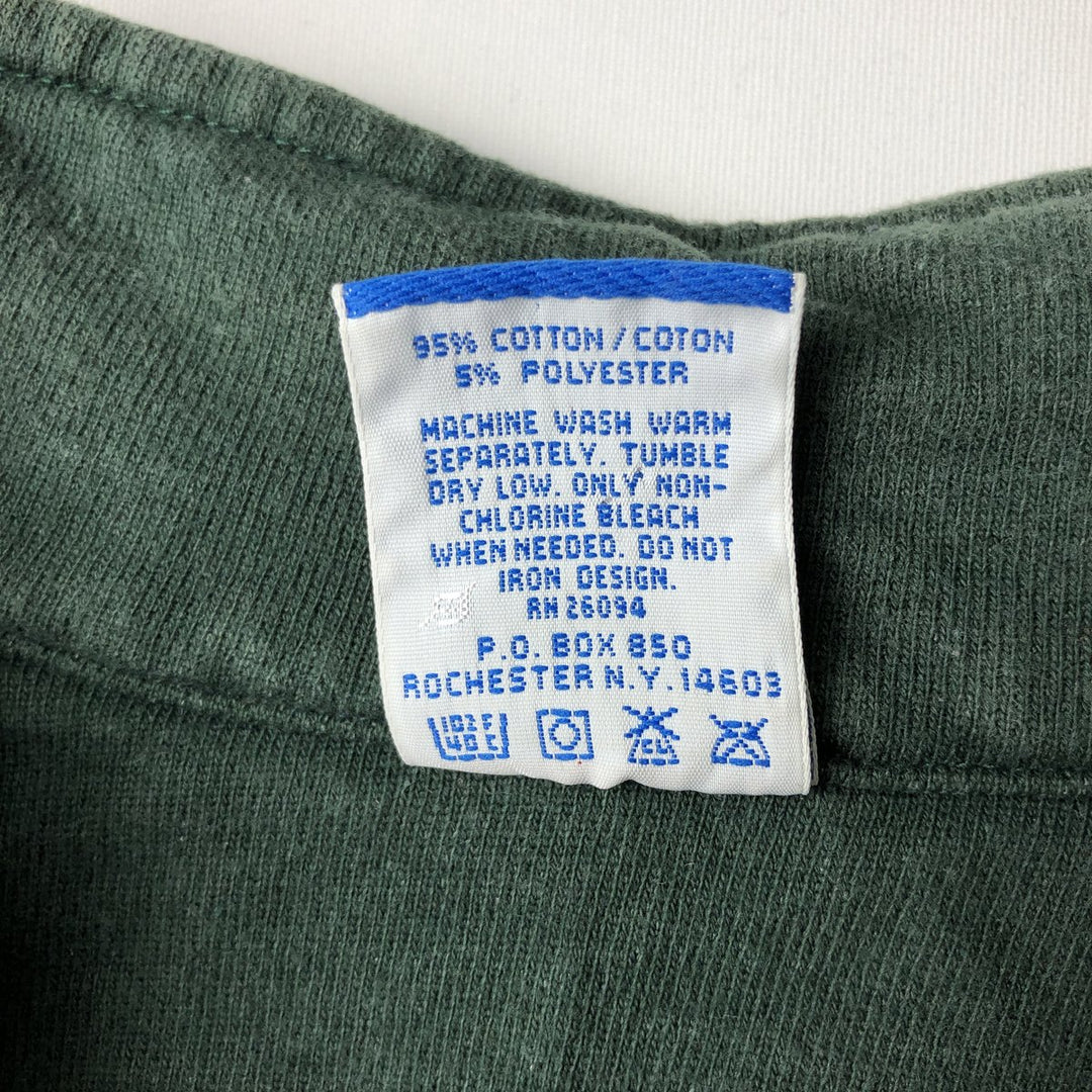 Champion Authentic Half-Zip Sweatshirt, Made in USA, Men's Size XL (approx.) cotton navy blue type Vintage Second Hand
