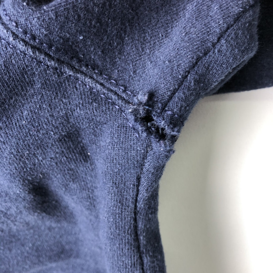 Champion Authentic Half-Zip Sweatshirt, Made in USA, Men's Size XL (approx.) cotton navy blue type Vintage Second Hand