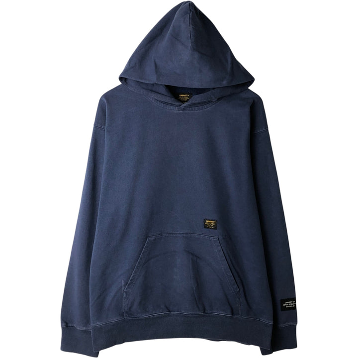Carhartt WORK IN PROGRESS Sweat Pullover Hoodie, Men's Size L (approx.) cotton navy blue type Vintage Second Hand