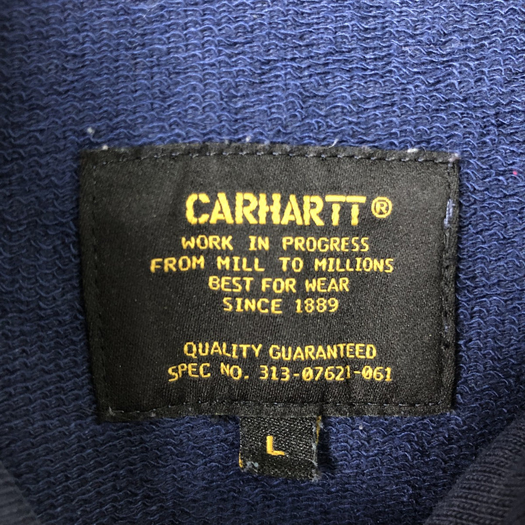 Carhartt WORK IN PROGRESS Sweat Pullover Hoodie, Men's Size L (approx.) cotton navy blue type Vintage Second Hand