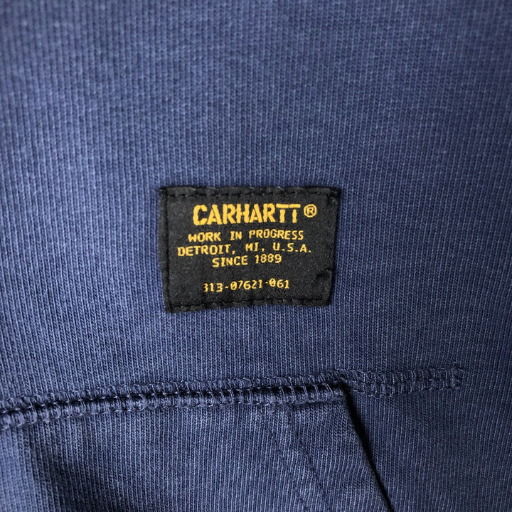 Carhartt WORK IN PROGRESS Sweat Pullover Hoodie, Men's Size L (approx.) cotton navy blue type Vintage Second Hand