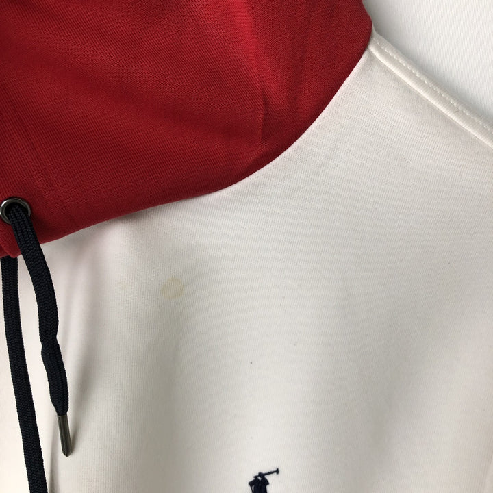 Ralph Lauren POLO RALPH LAUREN Tricolor Sweatshirt Pullover Hoodie, Men's Size M (approx.) unclear white type Vintage Second Hand