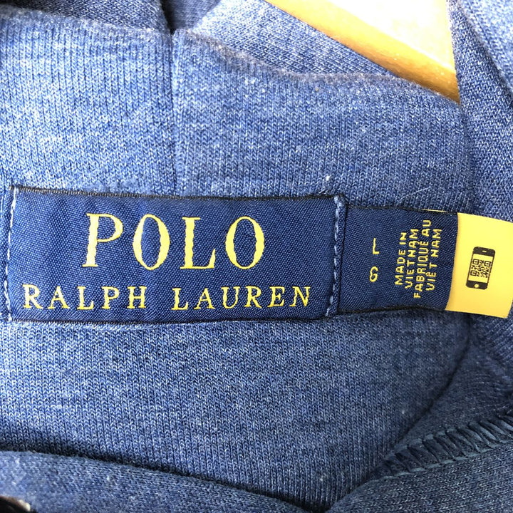 Ralph Lauren POLO RALPH LAUREN One-Point Sweatshirt Pullover Hoodie, Men's Size L (approx.) polyester blue type Vintage Second Hand