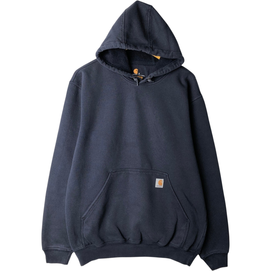 Carhartt ORIGINAL FIT sweatshirt half zip hoodie, men's size M cotton navy blue type Vintage Second Hand