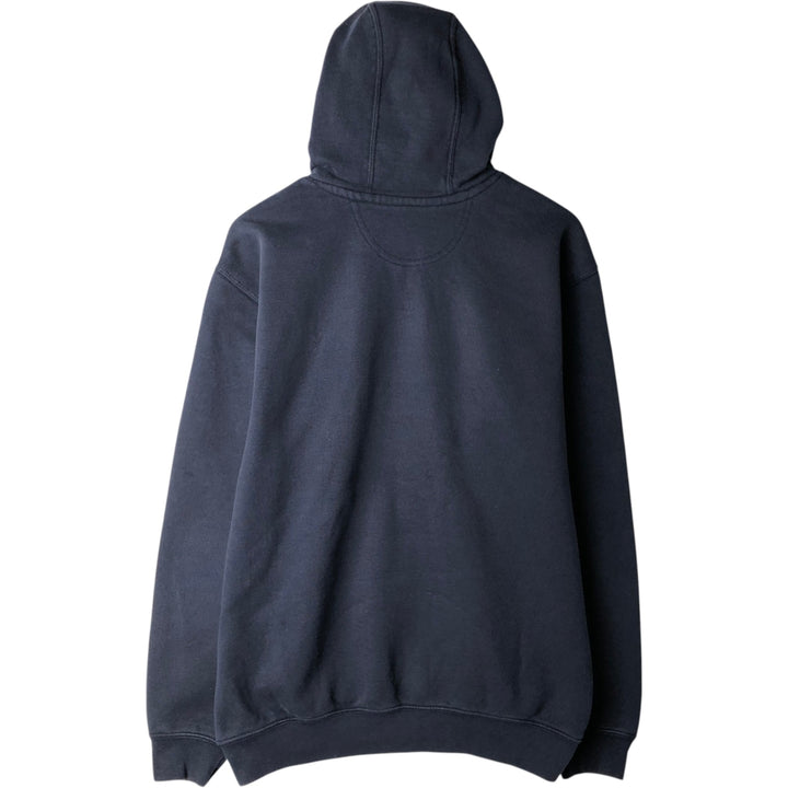 Carhartt ORIGINAL FIT sweatshirt half zip hoodie, men's size M cotton navy blue type Vintage Second Hand
