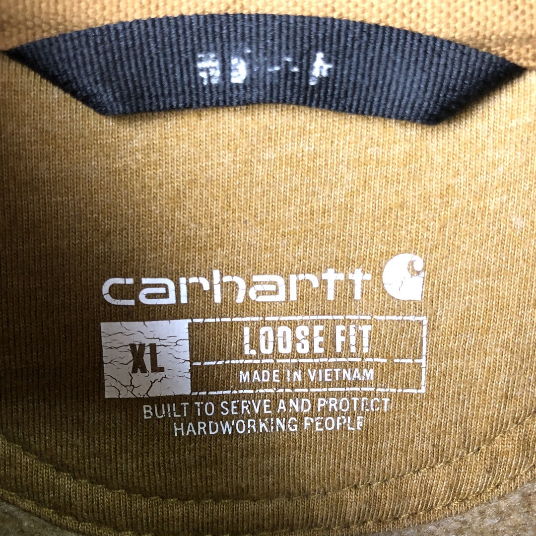 Carhartt Loose Fit Sweat Pullover Hoodie, Men's XL cotton brown type Vintage Second Hand