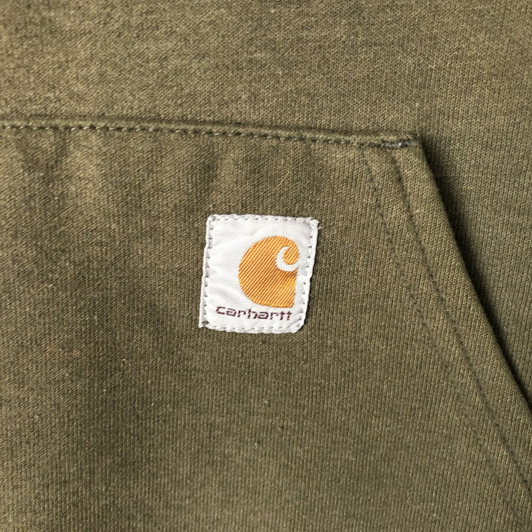 Carhartt Sweat Pullover Hoodie, Men's M Size unclear Khaki type sage green Vintage Second Hand