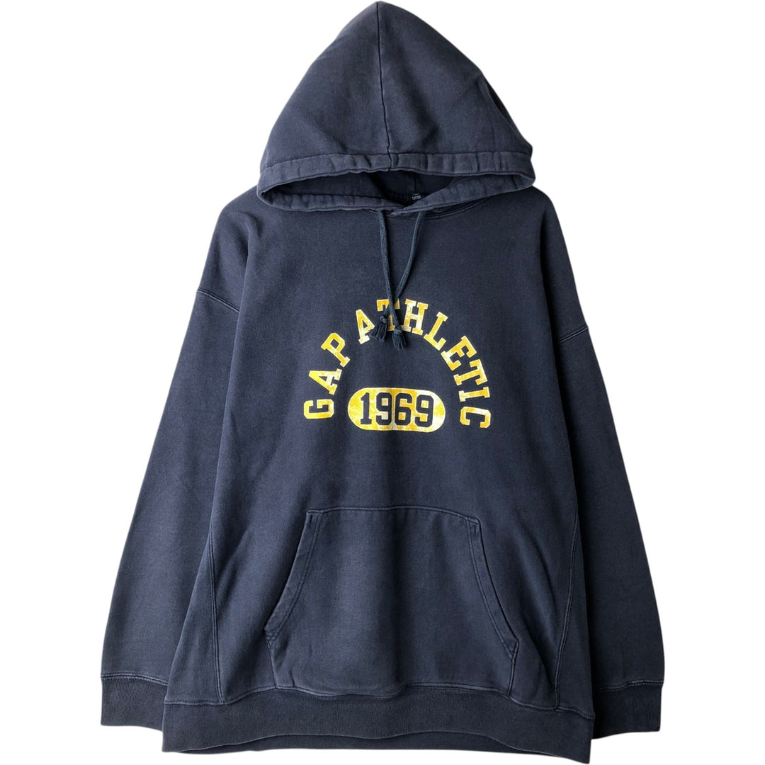 GAP Sweatshirt Pullover Hoodie, Men's XL cotton navy blue type Vintage Second Hand