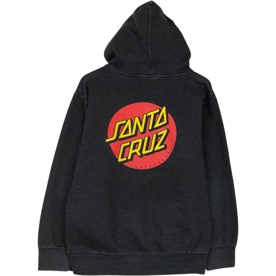 SANTA CRUZ Sweat Pullover Hoodie, Men's Size M cotton gray type Vintage Second Hand